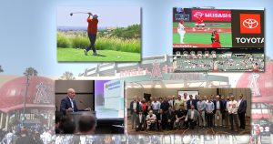Photo montage of Musashi Masterminds, Baseball and Golf Event in Anaheim, California