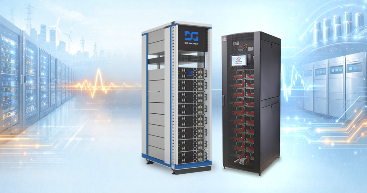 Image of DG Matrix Interport transformer and Musashi ESS400 Energy Storage System in an artificial intelligence environment